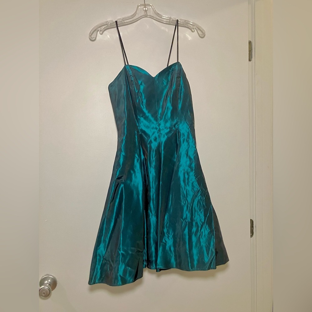 VINTAGE NADINE Satin prom dress; Loose Threads Near Base of Zipper-Last Photo